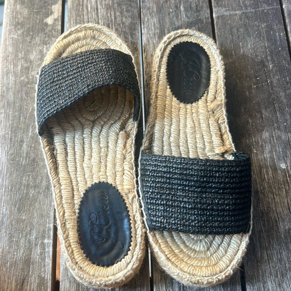 New! J Crew Valencia Espadrille Black 6 - Picture 2 of 12